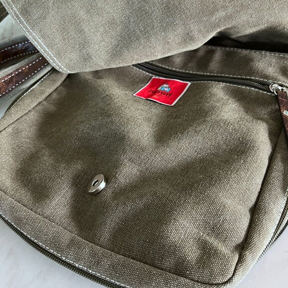 Zia Poppy Italy Canvas Crossbody Bag Multicolor Embroidered Boho Patchwork - Picture 12 of 14